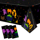 3Pcs Halloween Party Tablecloths Halloween Tablecloth 87x51 Inch Plastic Disposable Waterproof Rectangular Table Cover Horror Party Decor Supplies Home Kitchen Dining Table Decorations for Halloween