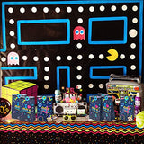 24Pcs 1990s Papper Bag Party Favor Bags, Back to 1990s Retro Party Gift Bag for Kids Goodie Candy Treat Kraft Paper Party Bags with 4Pcs Cute Stickers for Theme Birthday retro party Supplies