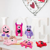 6PCS Felt Sewing Craft Kit for Kids, Fun DIY Valentine's Monster Sewing Crafts Gift with Multiple Sewing Tools Valentine's Day Party Supplies