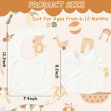 2ooya 7Pcs Sublimation Blank Baby Bibs Cotton Waterproof Baby Bibs DIY Creative Design Bibs Adjustable Hook Loop Closure Newborn Babies Bibs for Drooling Feeding Eating Teething Keepsake Gift for Baby