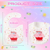 2ooya 7Pcs Cotton Waterproof Baby Bibs Adjustable Hook Loop Closure Babies Bib Unisex Multicolor Newborn Baby Infant Food Bibs Drooling Feeding Eating Teething Bib Keepsake Gift for Baby(6-12 Months)
