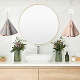 4Pcs Hanging Hand Towels with Hanging Loop Absorbent Coral Fleece Round Hand Towels Soft Thick Dish Wipe Cloth Hand Fast Drying Towels for Kitchen Bathroom