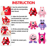 6PCS Felt Sewing Craft Kit for Kids, Fun DIY Valentine's Monster Sewing Crafts Gift with Multiple Sewing Tools Valentine's Day Party Supplies