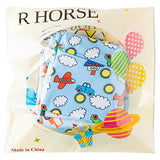 5Pcs Waterproof Reusable Wet Bag Diaper Baby Cloth Diaper Wet Dry Bags with 2 Zippered Pockets Travel Beach Pool Bag with Tank Rocket Ship Sailboats Pattern(3 Sizes)