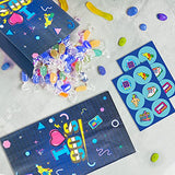 24Pcs 1990s Papper Bag Party Favor Bags, Back to 1990s Retro Party Gift Bag for Kids Goodie Candy Treat Kraft Paper Party Bags with 4Pcs Cute Stickers for Theme Birthday retro party Supplies