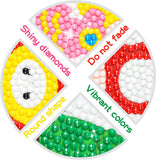 5D DIY Diamond Painting Kits 12PCS Mario Themed Stick Full Drill Diamonds Paintings by Number Shine Sparkle Mosaic Stickers DIY Handmade Art Craft Rhinestone Role Stikcers for Kids