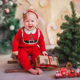 2ooya 3Pcs Cotton Baby Christmas Bib Infant Drooling Feeding Bibs with Resin Buttons Toddler Absorbent Bib Set Unisex Newborn Babies Food Bibs Christmas Keepsake Gift Photo Props for Baby,6-12 months