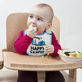 2ooya 7Pcs Cotton Waterproof Baby Bibs Adjustable Hook Loop Closure Baby Bib Unisex White Blue Newborn Babies Food Bibs for Drooling Feeding Eating Teething Keepsake Gift for Baby , 6-12 Months