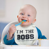 2ooya 7Pcs Cotton Waterproof Baby Bibs Adjustable Hook Loop Closure Infant Bib Unisex Black Red Newborn Babies Food Bibs Baby Keepsake Gift for Eating Teething Drooling Feeding(6-12 Months)