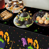 3Pcs Halloween Party Tablecloths Halloween Tablecloth 87x51 Inch Plastic Disposable Waterproof Rectangular Table Cover Horror Party Decor Supplies Home Kitchen Dining Table Decorations for Halloween