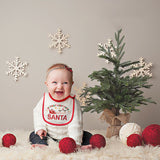 3Pcs Cotton Baby Christmas Bib Infant Drooling Feeding Bibs with Resin Buttons Toddler Absorbable Bib Set Unisex Cartoon Pattern Newborn Baby Food Bibs Baby Gift Photo props for Christmas(6-12 months)