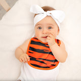 2ooya 7Pcs Cotton Waterproof Baby Bib Jungle Safari Zoo Animal Print Baby Bib for Unisex Adjustable Hook Loop Closure Baby Bib Keepsake Gift for Drooling Feeding Eating Teething(6-12 Months)