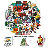84Pcs Camping Return Party Supplies Kit, Camping Party Favors All-in-One Pack Party Supplies Include Camping Stickers Camper keychain Camping Badge Happy Camping Wristband for teen Birthday Party