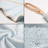 4Pcs Hanging Hand Towels with Hanging Loop Absorbent Coral Fleece Round Hand Towels Soft Thick Dish Wipe Cloth Hand Fast Drying Towels for Kitchen Bathroom