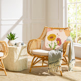 4Pcs Boho Daisy Throw Pillow Covers, 18 x 18 Inch Groovy Retro Hippie Pillow Cushion Case Abstract Boho Geometric Throw Pillow Cover Spring Summer Modern Art Covers for Couch Sofa Bed Home Decor