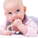 3Pcs Babies Pacifier Clips Holder Silicone Teething Clips Infant Teething Soothie Toy with One Piece Design Chewbeads Pacifier Toys for Baby Boys Girls Baby Shower Birthday Keepsake Gift