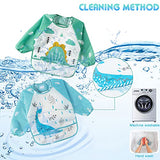 5PCS Baby Long Sleeved Bibs Waterproof Infant Toddler Feeding Bibs, 6-36 Months - Multi - 0-36 Months