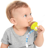 4Pcs Animal Silicone Pacifier Clip for Babies Infant Teething Soothie Toy Fox Koala Squirrel Elephant Teethers Clip Silicone Bead Pacifier Clip for Baby Shower Birthday Gift