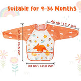 5PCS Baby Long Sleeved Bibs Waterproof Infant Toddler Feeding Bibs, 6-36 Months - Multi - 0-36 Months