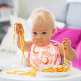 2ooya 7Pcs Cotton Waterproof Baby Bibs Adjustable Hook Loop Closure Baby Bib with Rainbow Pattern Unisex Newborn Baby Food Bib for Drooling Feeding Eating Teething Keepsake Gift for Baby , 6-12 Months