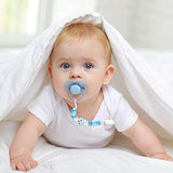 4Pcs Animal Silicone Pacifier Clip for Babies Infant Teething Soothie Toy Fox Koala Squirrel Elephant Teethers Clip Silicone Bead Pacifier Clip for Baby Shower Birthday Gift