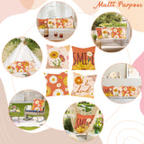 4Pcs Boho Daisy Throw Pillow Covers, 18 x 18 Inch Groovy Retro Hippie Pillow Cushion Case Abstract Boho Geometric Throw Pillow Cover Spring Summer Modern Art Covers for Couch Sofa Bed Home Decor