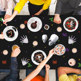 3Pcs Halloween Party Tablecloths Halloween Tablecloth 87x51 Inch Plastic Disposable Waterproof Rectangular Table Cover Horror Party Decor Supplies Home Kitchen Dining Table Decorations for Halloween