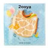 2ooya 7Pcs Cotton Waterproof Baby Bib Jungle Safari Zoo Animal Print Baby Bib for Unisex Adjustable Hook Loop Closure Baby Bib Keepsake Gift for Drooling Feeding Eating Teething(6-12 Months)
