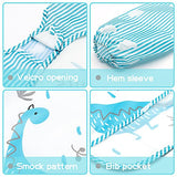 5PCS Baby Long Sleeved Bibs Waterproof Infant Toddler Feeding Bibs, 6-36 Months - Multi - 0-36 Months