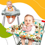 2ooya 2pcs Shopping Cart Cover for Baby High Chair Cover With Storage Bag Cartoon Pattern Cover for Infant, Kids,Infants & Toddlers Baby Seat Cover For Mothers Baby Shower Party New Year Birthday Gift