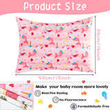 2ooya 3Pcs Kids Toddler Pillowcases Pink Dinosaur Mermaid Floral Baby Pillow Cover Cartoon Travel Pillowcases Set Cotton Envelope Pillow Cover Bedding Nursery Pillowcase for Grils, 19×14inch