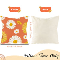 4Pcs Boho Daisy Throw Pillow Covers, 18 x 18 Inch Groovy Retro Hippie Pillow Cushion Case Abstract Boho Geometric Throw Pillow Cover Spring Summer Modern Art Covers for Couch Sofa Bed Home Decor