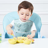 6 Pcs Baby Feeding Bibs Toddler Waterproof Bib Set with Crumb Catcher Pocket Infant Adjustable Baby Teething Bib Babies Food Bibs Keepsake Gift for Baby Shower Christmas New Year, 6-12 Months