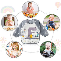5PCS Baby Long Sleeved Bibs Waterproof Infant Toddler Feeding Bibs, 6-36 Months - Multi - 0-36 Months