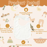 2ooya 7Pcs Sublimation Blank Baby Bibs Cotton Waterproof Baby Bibs DIY Creative Design Bibs Adjustable Hook Loop Closure Newborn Babies Bibs for Drooling Feeding Eating Teething Keepsake Gift for Baby