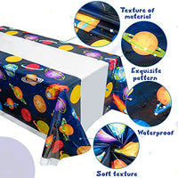 48Pcs Outer Space Party Supplies Solar System Themed Party Decoration Favor Happy Birthday Banner,Tablecloth, Balloon for Kids Children Birthday Party