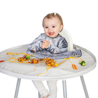 2Pcs Baby Weaning Bibs Infant Animal SPace Coverall Long Sleeve Bib Toddlers Waterproof Self-feeding Bibs All Over High Chair Tray Catch Coverall for Boys Girls Eating Weaning Messy Play, 6-36Months