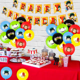 ANGOLIO 50Pcs Party Balloons My Hero Academia Themed Balloon Hero Party Favors Latex Helium Balloon Birthday Party Decoration Supplies for Boys Girls Fans Red Black Yellow Blue Green Balloon