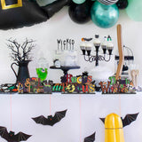 Halloween Wooden Centrepiece Sign, Decorative Halloween Decor Party Supplies, Detachable Witch Themed Table Centerpieces Ornament for Kids Adults Indoor Outdoor Photo Booth Props, 3pcs