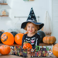 Halloween Wooden Centrepiece Sign, Decorative Halloween Decor Party Supplies, Detachable Witch Themed Table Centerpieces Ornament for Kids Adults Indoor Outdoor Photo Booth Props, 3pcs