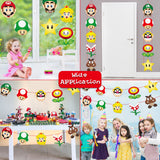 Mario Cartoon Character Party Favor Supplies Mario Brother Party Banner Mario Theme Porch Decor Hanging Flags Banners Wall Decoration for Photo Booth Props Birthday