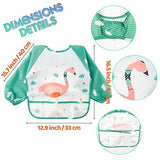 Animal long sleeve bib 5P Waterproof Long Sleeved Bibs for Babies Toddlers Unisex Feeding Apron Stain & Odor Resistant Bibs