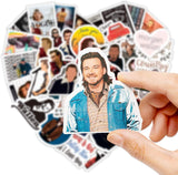 50 Pcs Morgan Wallen Singer Stickers Party Supplies Vinyl Waterproof Sticker Aesthetic Stickers Mobile Phone Stickers for Phone Case Laptop Water Bottle