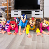 Salovio 12Pcs Sonic Felt Masks Themed Party Supplies Birthday Hedgehog Party Favors Dress Up Costumes Mask Photo Booth Prop Cartoon Character Cosplay Pretend Play Accessories Gift for Kids Boys Girls