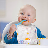 6 Pcs Baby Feeding BibsAdjustable Infant Waterproof Bib Set with Crumb Catcher Pocket Toddler for Baby Shower Birthday