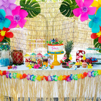 55Pcs Hawaiian Party Toys Set Include 6Pcs Inflatable Palm Tree Flamingo Beach Ball Parrot Beach Pool Toys 49Pcs Tropical Hawaiian Luau Jungle Party Decoration Tropical Summer Party Supplies Favors